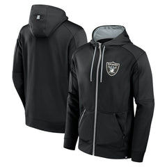 Las Vegas Raiders Fanatics Defender Full-Zip Hoodie