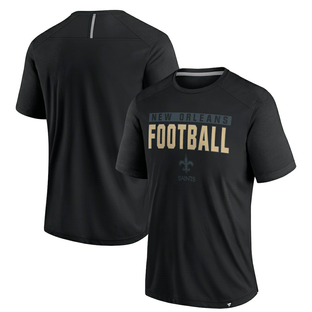 New Orleans Saints Fanatics Defender Blackout T-Shirt
