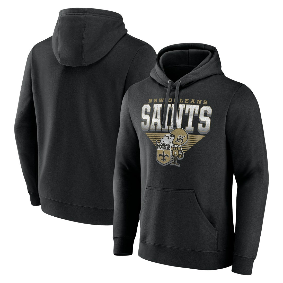 New Orleans Saints Fanatics Geometric Chrome Pullover Hoodie