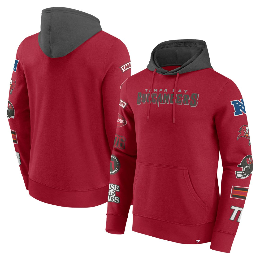 Tampa Bay Buccaneers Fanatics Patched Out Pullover Hoodie