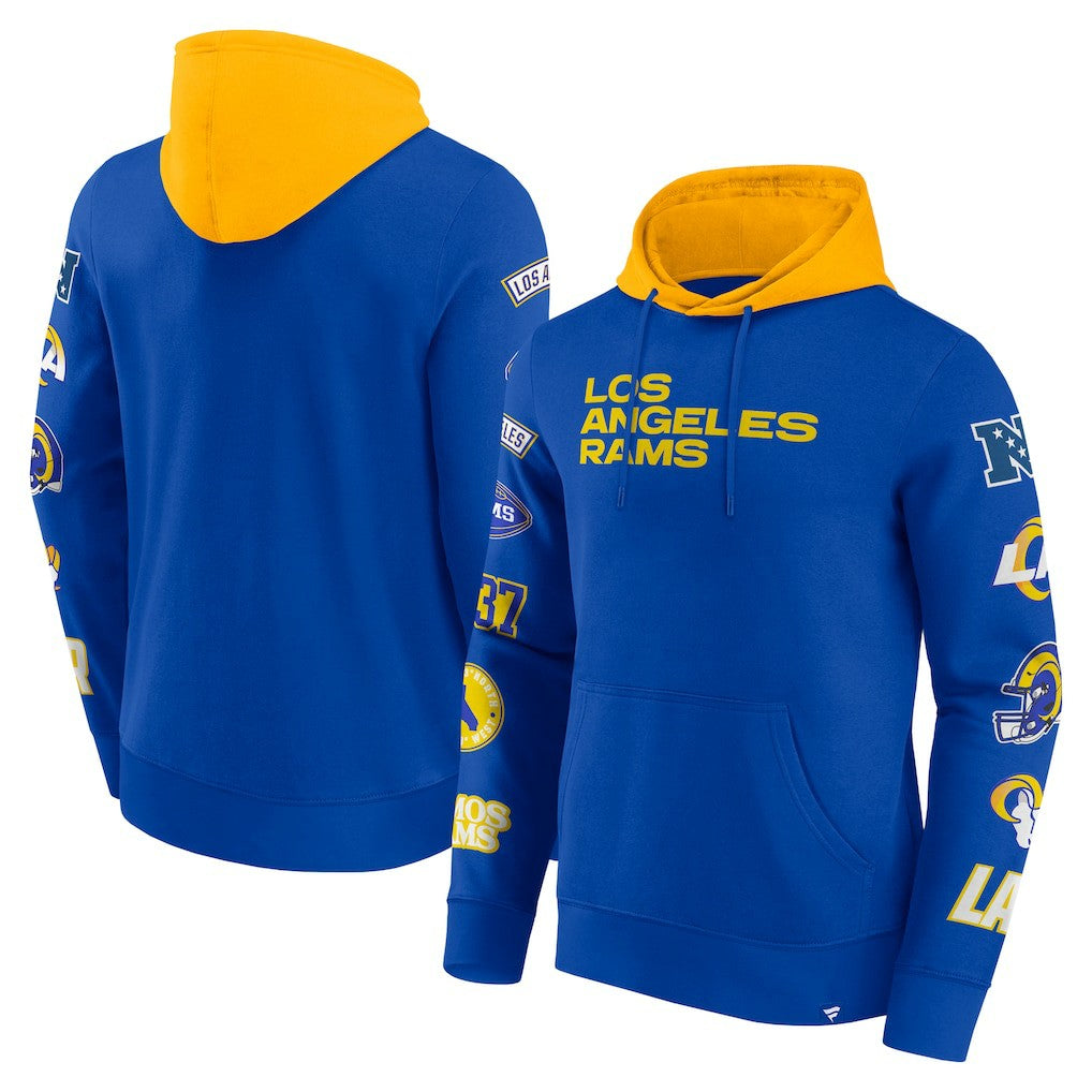 Los Angeles Rams Fanatics Patched Out Pullover Hoodie