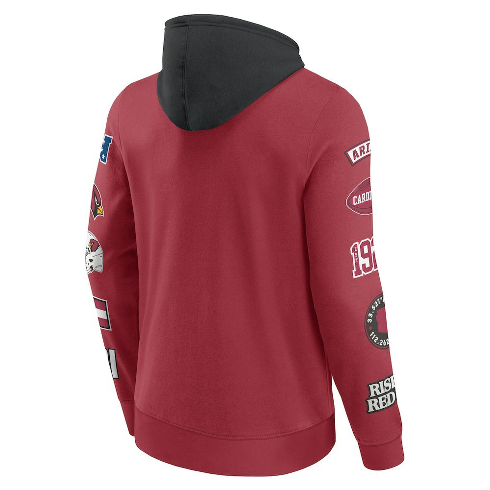 Arizona Cardinals Fanatics Patched Out Pullover Hoodie