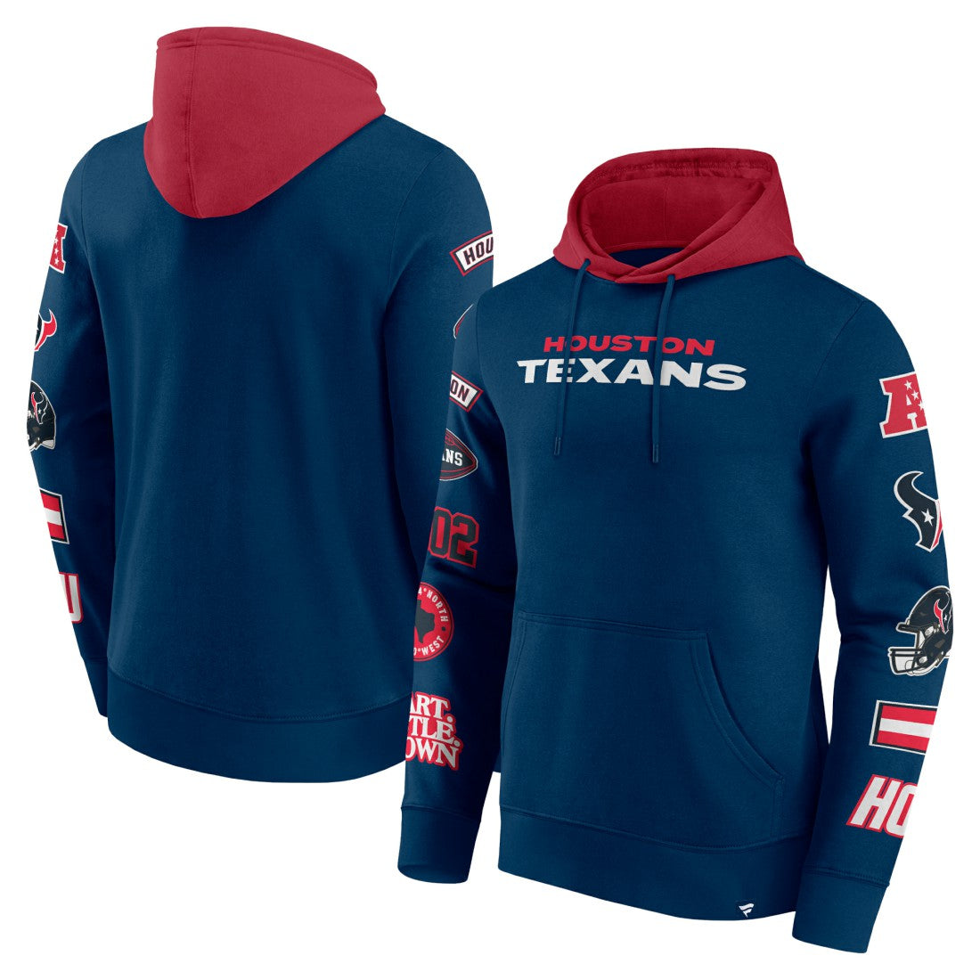 Houston Texans Fanatics Patched Out Pullover Hoodie