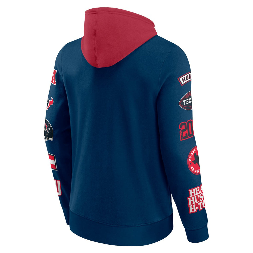Houston Texans Fanatics Patched Out Pullover Hoodie
