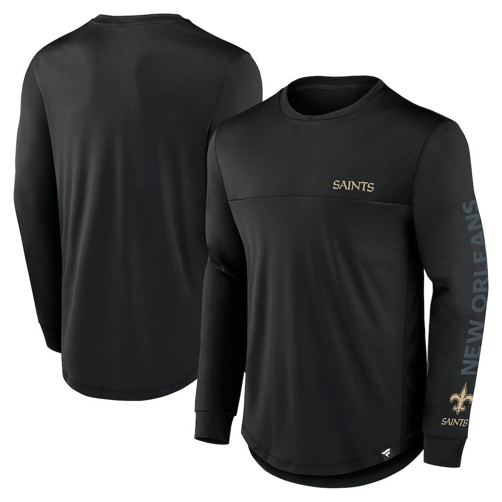 New Orleans Saints Fanatics Blackout Long Sleeve T-Shirt