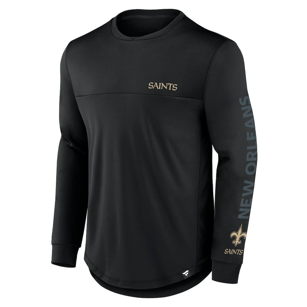 New Orleans Saints Fanatics Blackout Long Sleeve T-Shirt