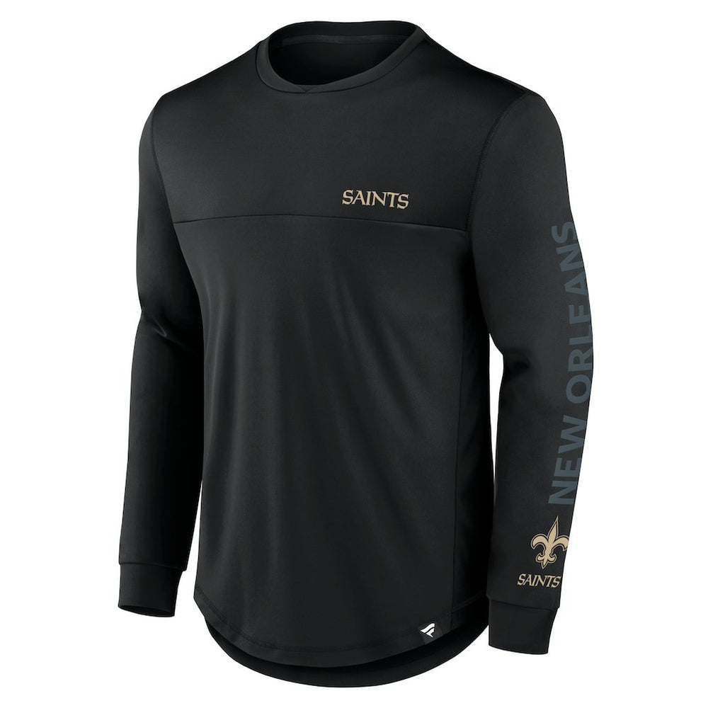 New Orleans Saints Fanatics Blackout Long Sleeve T-Shirt
