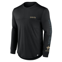 New Orleans Saints Fanatics Blackout Long Sleeve T-Shirt