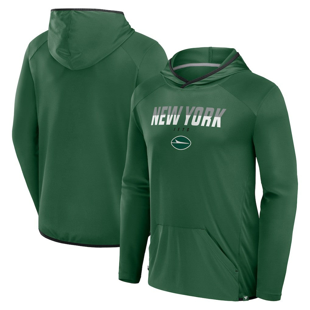 New York Jets Fanatics Transitional Defender Hoodie Long Sleeve T-Shirt