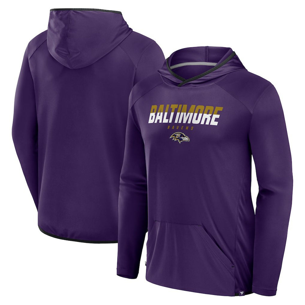 Baltimore Ravens Fanatics Transitional Defender Hoodie Long Sleeve T-Shirt