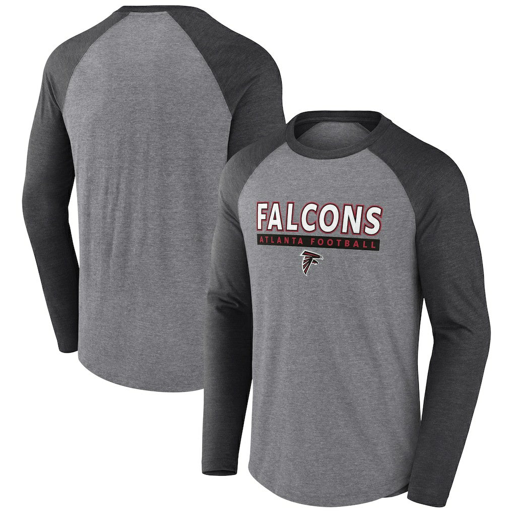 Atlanta Falcons Fanatics Tri-Blend Raglan Long Sleeve T-Shirt