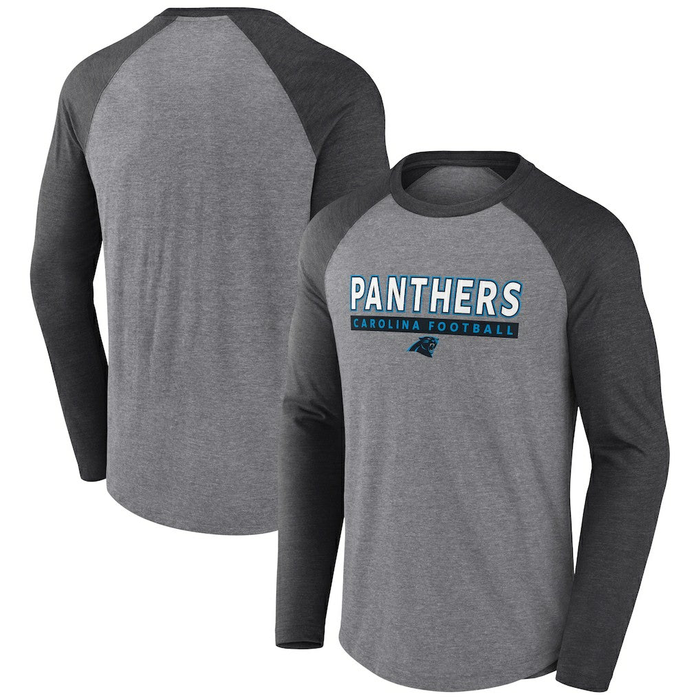 Carolina Panthers Fanatics Tri-Blend Raglan Long Sleeve T-Shirt