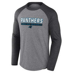 Carolina Panthers Fanatics Tri-Blend Raglan Long Sleeve T-Shirt