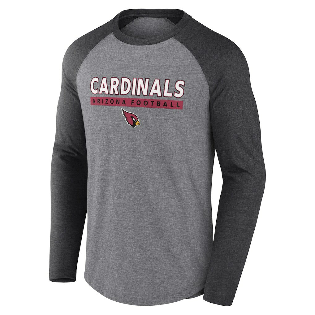 Arizona Cardinals Fanatics Tri-Blend Raglan Long Sleeve T-Shirt