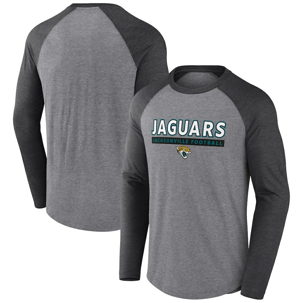 Jacksonville Jaguars Fanatics Tri-Blend Raglan Long Sleeve T-Shirt