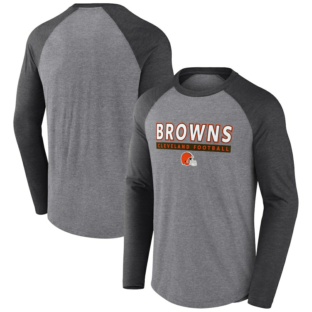 Cleveland Browns Fanatics Tri-Blend Raglan Long Sleeve T-Shirt