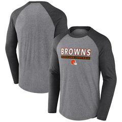 Cleveland Browns Fanatics Tri-Blend Raglan Long Sleeve T-Shirt