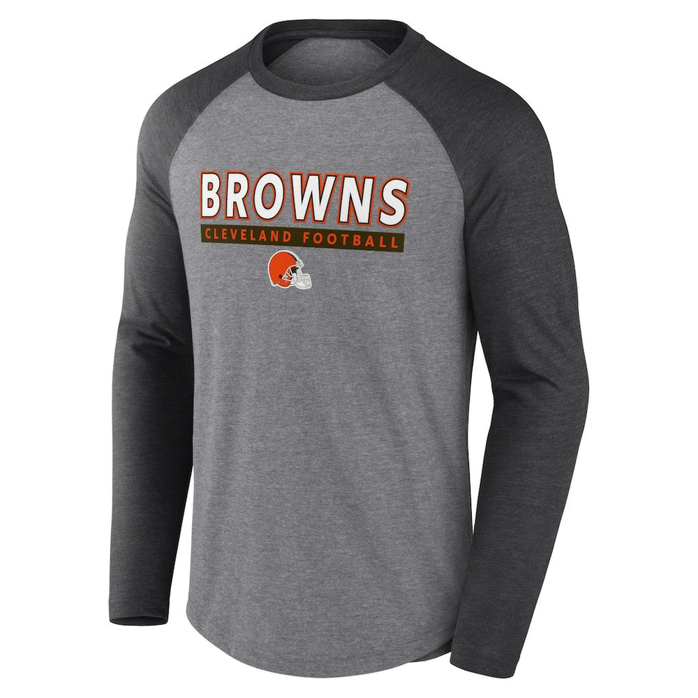 Cleveland Browns Fanatics Tri-Blend Raglan Long Sleeve T-Shirt