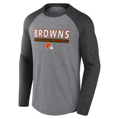 Cleveland Browns Fanatics Tri-Blend Raglan Long Sleeve T-Shirt