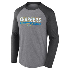 Los Angeles Chargers Fanatics Tri-Blend Raglan Long Sleeve T-Shirt