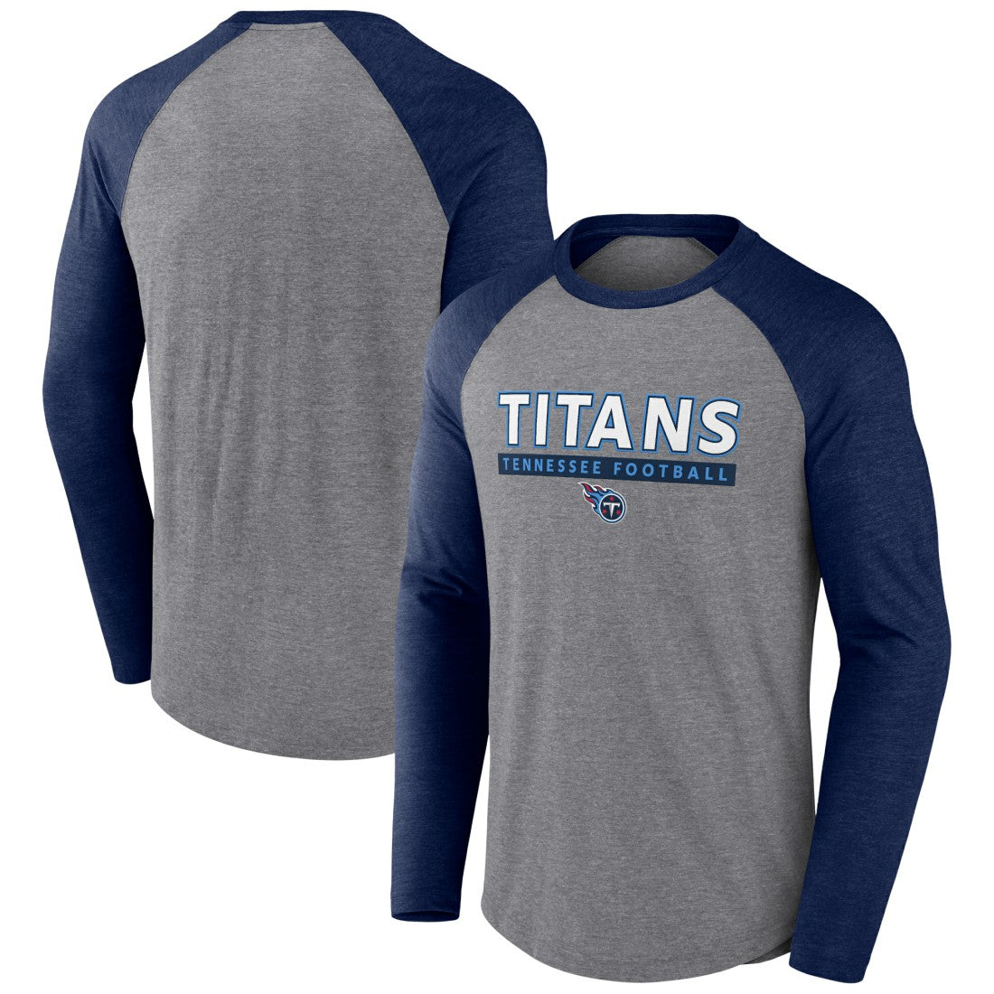 Tennessee Titans Fanatics Tri-Blend Raglan Long Sleeve T-Shirt