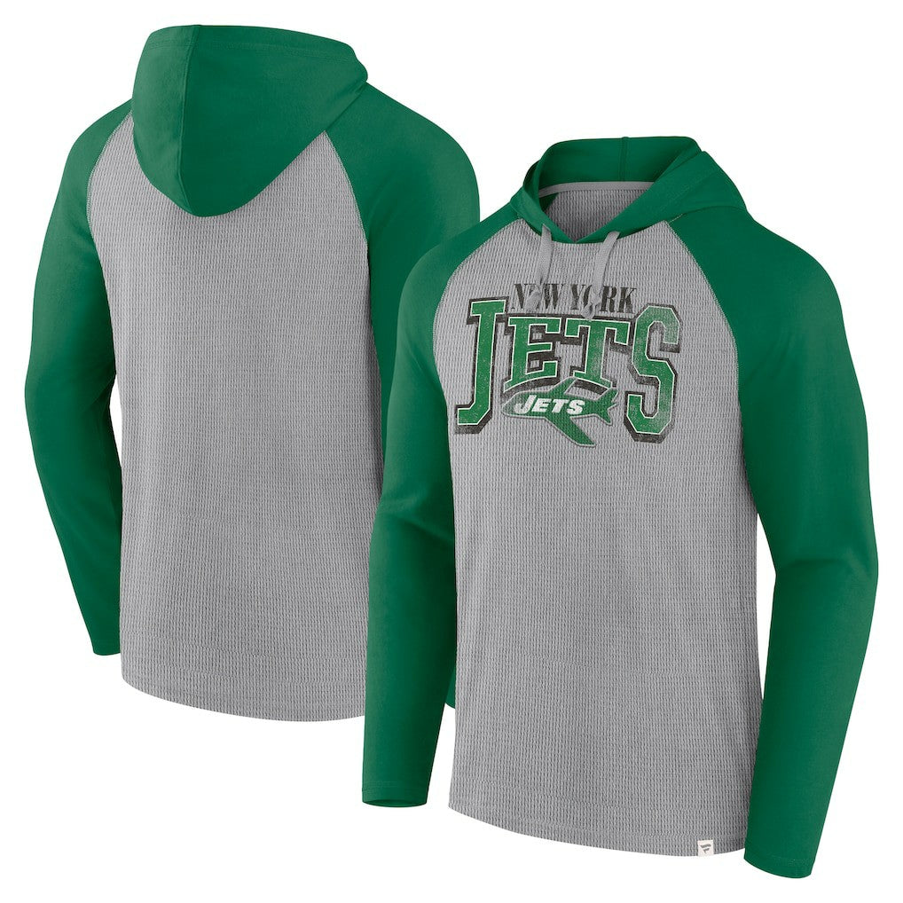 New York Jets Fanatics Under Center Long Sleeve Hoodie T-Shirt