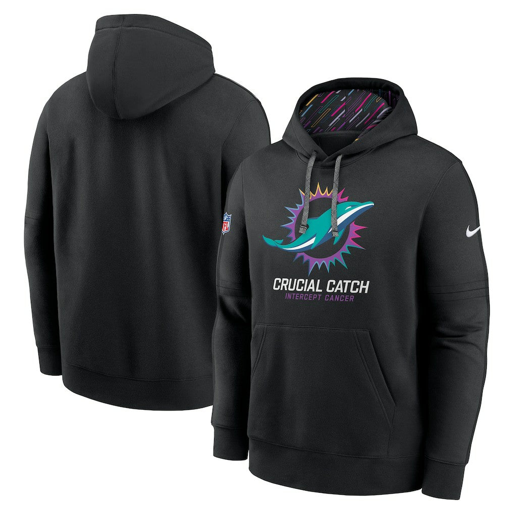 Miami Dolphins Nike 2024 NFL Crucial Catch Club Pullover Hoodie