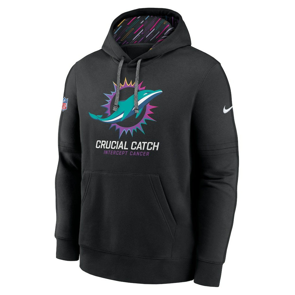 Miami Dolphins Nike 2024 NFL Crucial Catch Club Pullover Hoodie