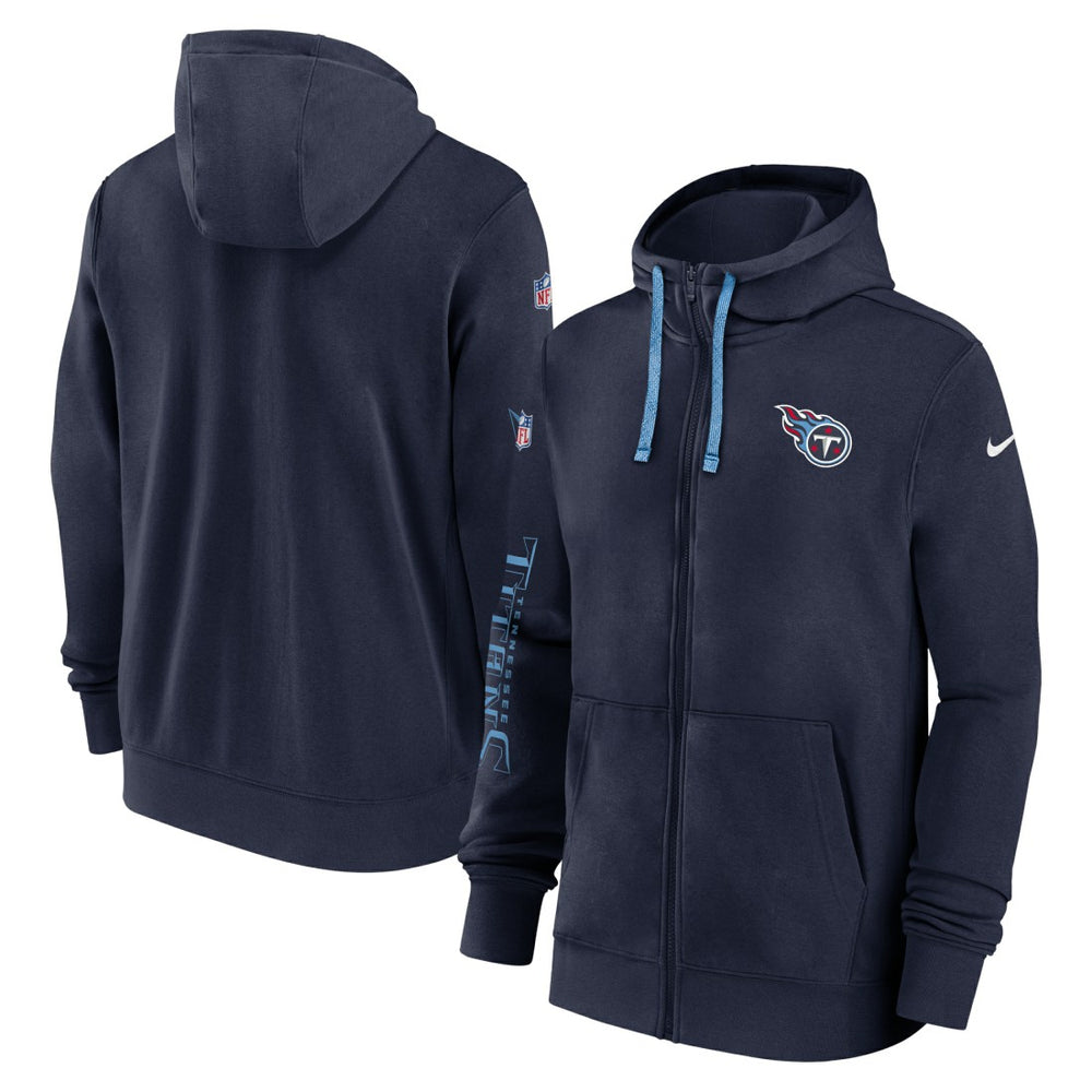 Tennessee Titans Nike 2024 Sideline Club Full-Zip Hoodie