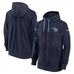 Tennessee Titans Nike 2024 Sideline Club Full-Zip Hoodie