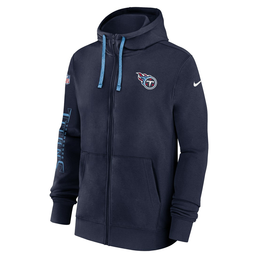Tennessee Titans Nike 2024 Sideline Club Full-Zip Hoodie