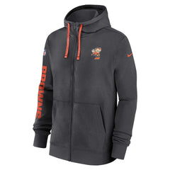 Cleveland Browns Nike 2024 Sideline Club Full-Zip Hoodie
