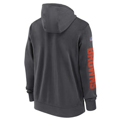 Cleveland Browns Nike 2024 Sideline Club Full-Zip Hoodie