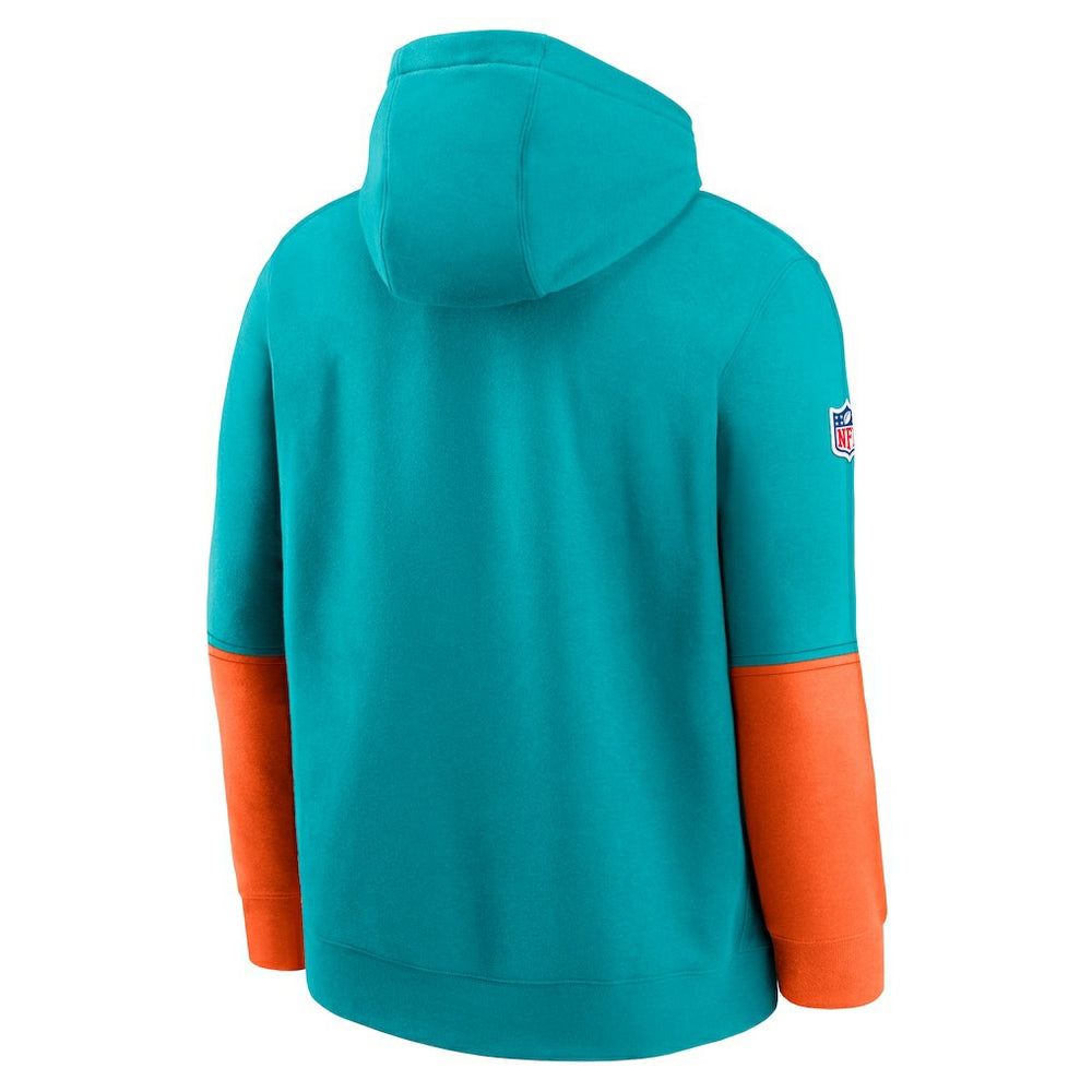 Miami Dolphins Nike 2024 Sideline Club Pullover Hoodie