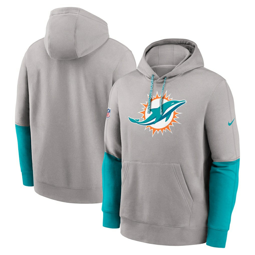 Miami Dolphins Nike 2024 Sideline Club Pullover Hoodie