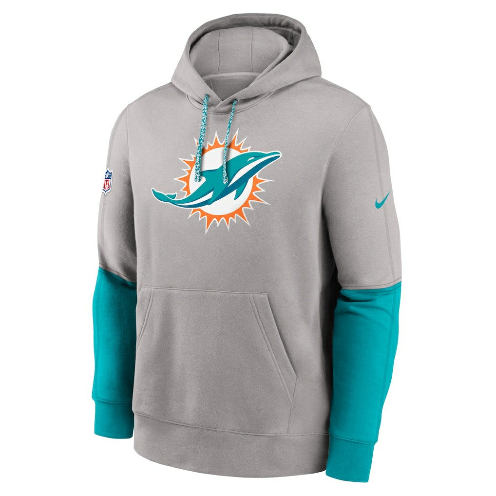 Miami Dolphins Nike 2024 Sideline Club Pullover Hoodie