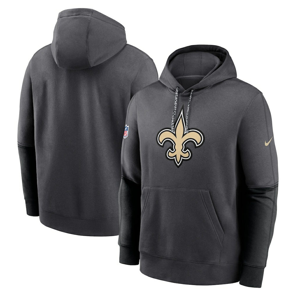New Orleans Saints Nike 2024 Sideline Club Pullover Hoodie