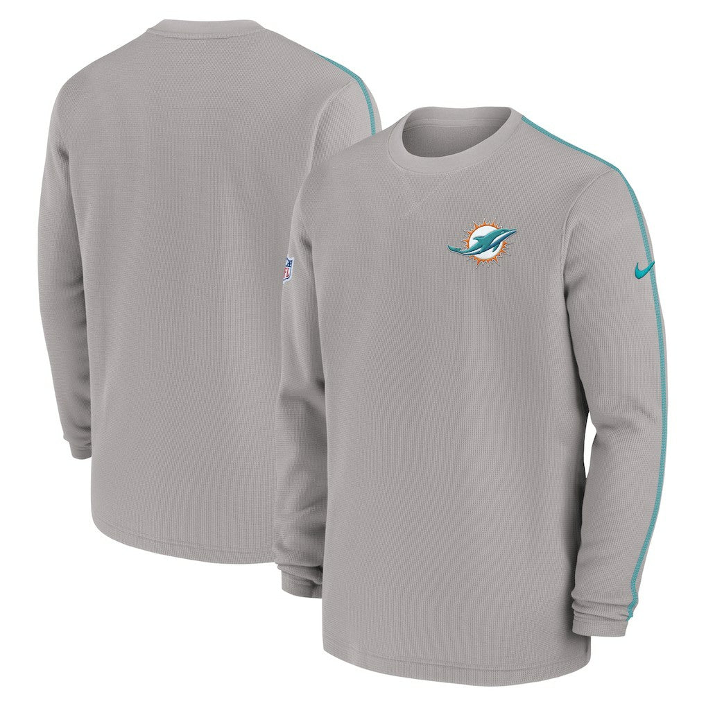 Miami Dolphins Nike 2024 Sideline Coaches Long Sleeve Top