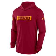 Washington Commanders Nike 2024/25 Sideline Performance Long Sleeve Hoodie T-Shirt