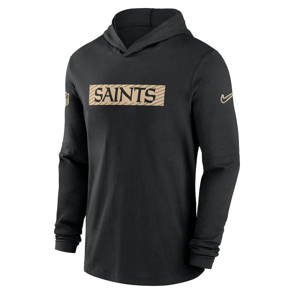 New Orleans Saints Nike 2024/25 Sideline Performance Long Sleeve Hoodie T-Shirt