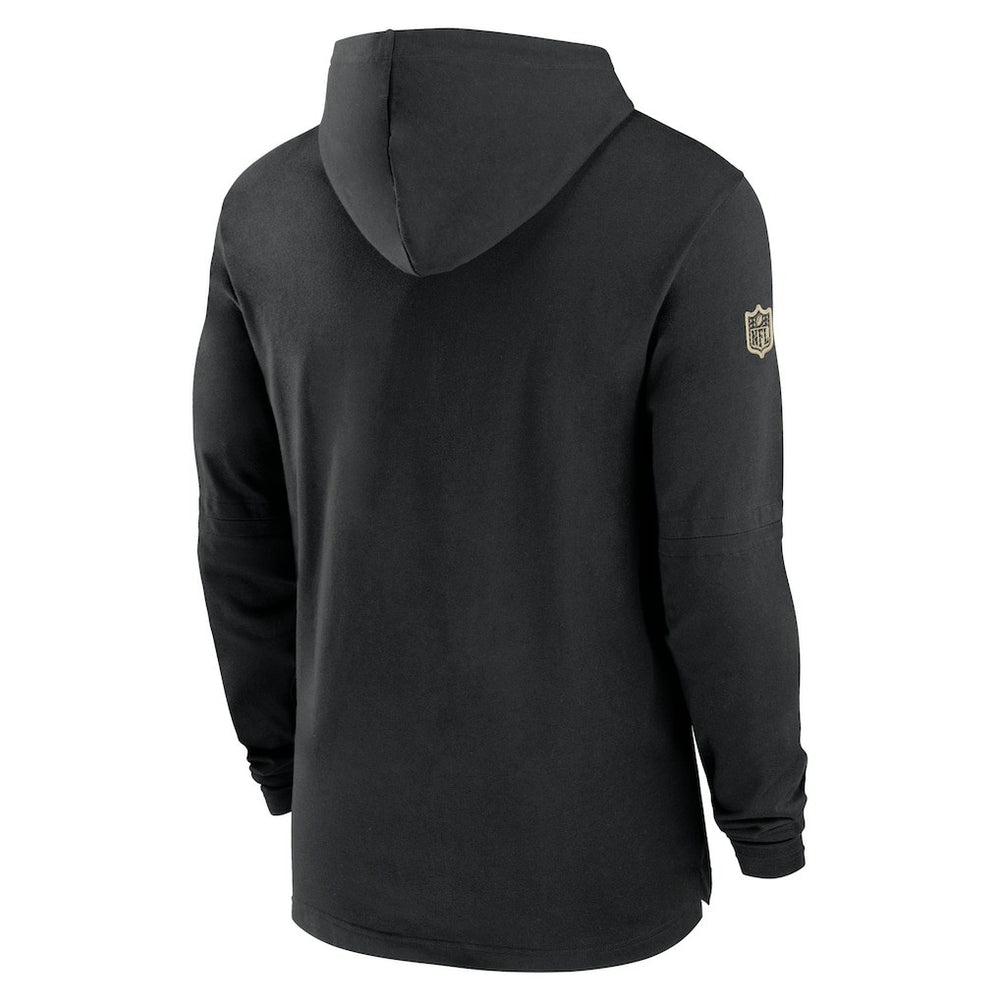 New Orleans Saints Nike 2024/25 Sideline Performance Long Sleeve Hoodie T-Shirt