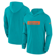 Miami Dolphins Nike 2024/25 Sideline Performance Long Sleeve Hoodie T-Shirt