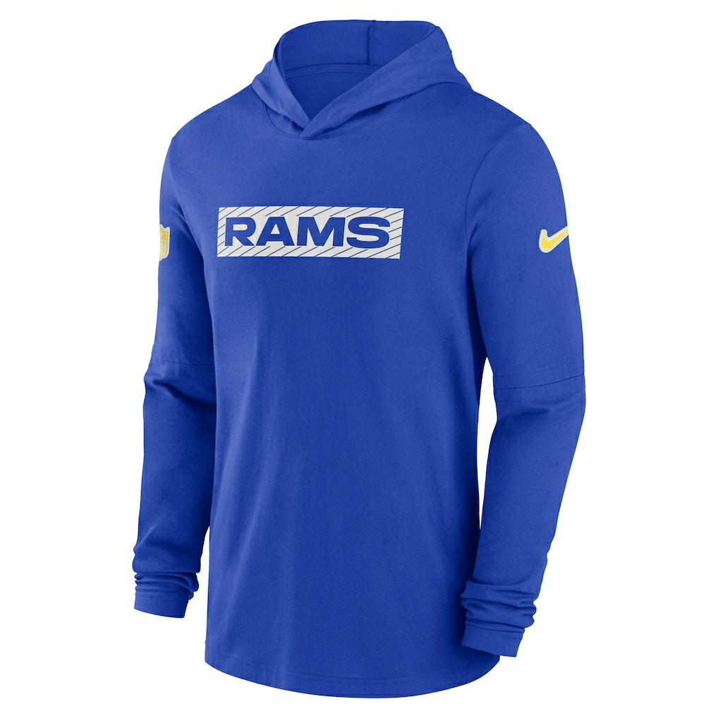 Los Angeles Rams Nike 2024/25 Sideline Performance Long Sleeve Hoodie T-Shirt