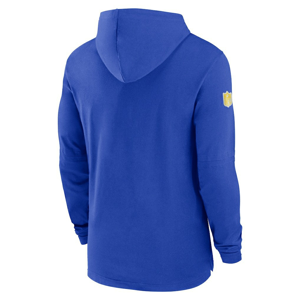 Los Angeles Rams Nike 2024/25 Sideline Performance Long Sleeve Hoodie T-Shirt