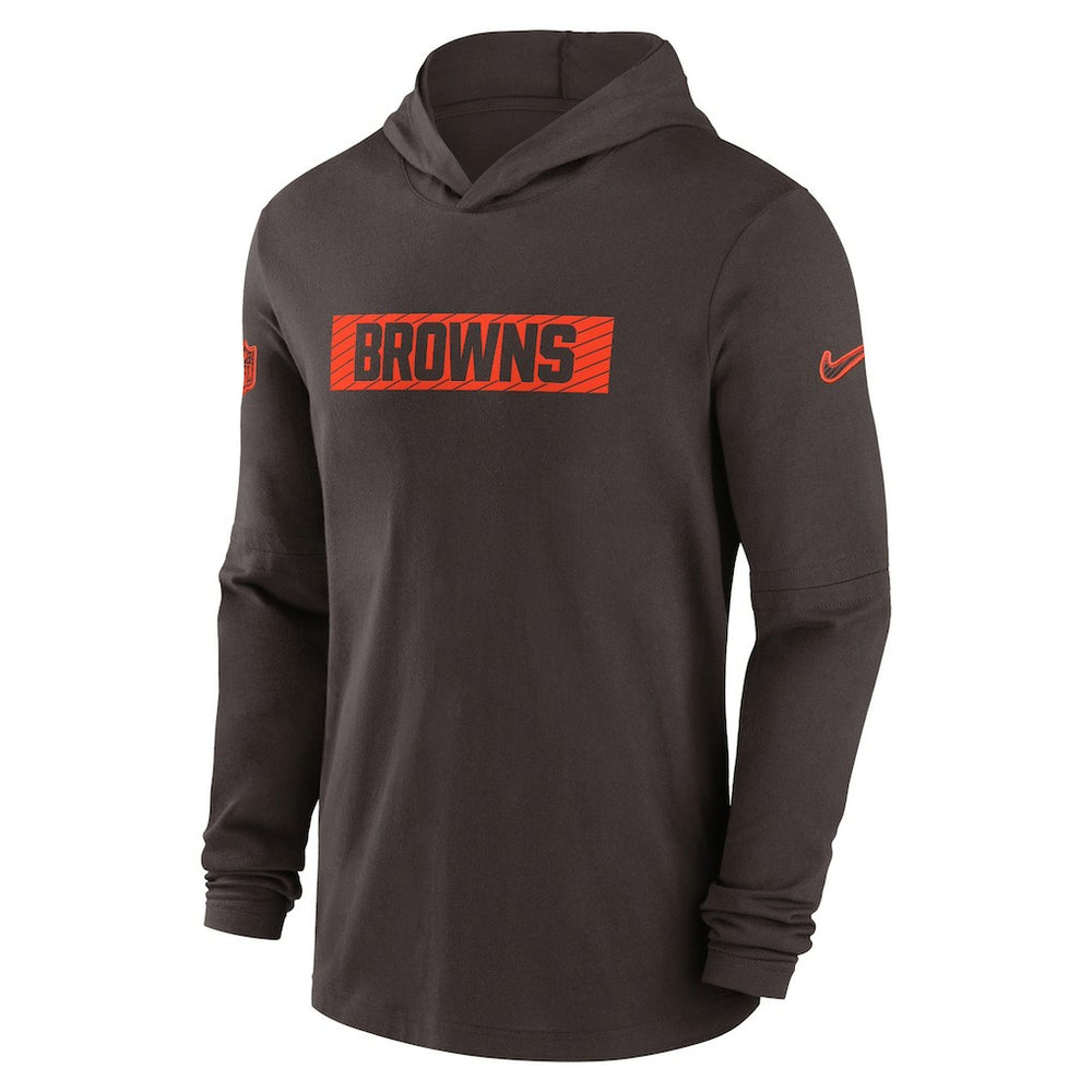 Cleveland Browns Nike 2024/25 Sideline Performance Long Sleeve Hoodie T-Shirt