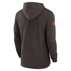 Cleveland Browns Nike 2024/25 Sideline Performance Long Sleeve Hoodie T-Shirt