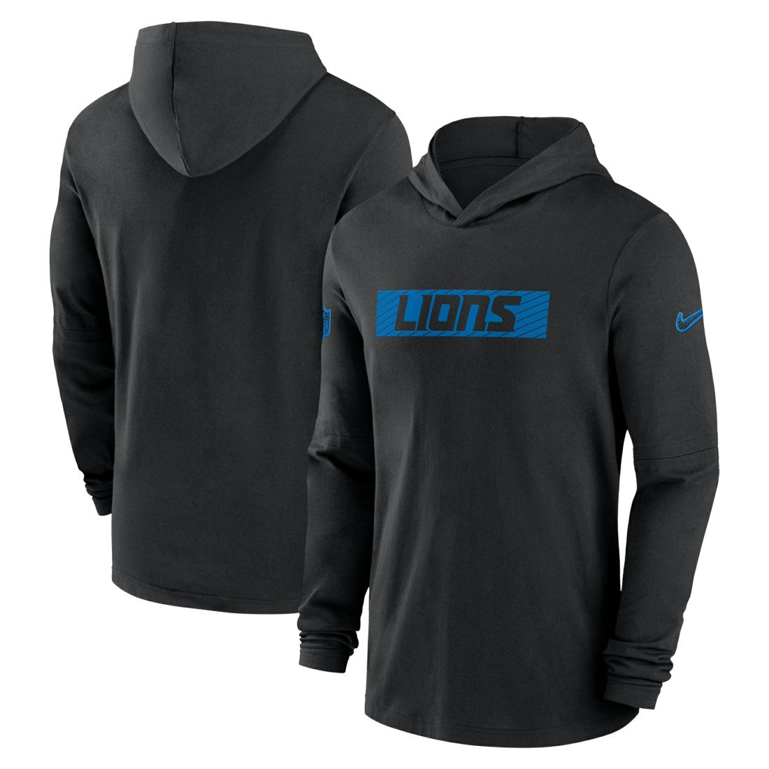 Detroit Lions Nike 2024/25 Sideline Performance Long Sleeve Hoodie T-Shirt