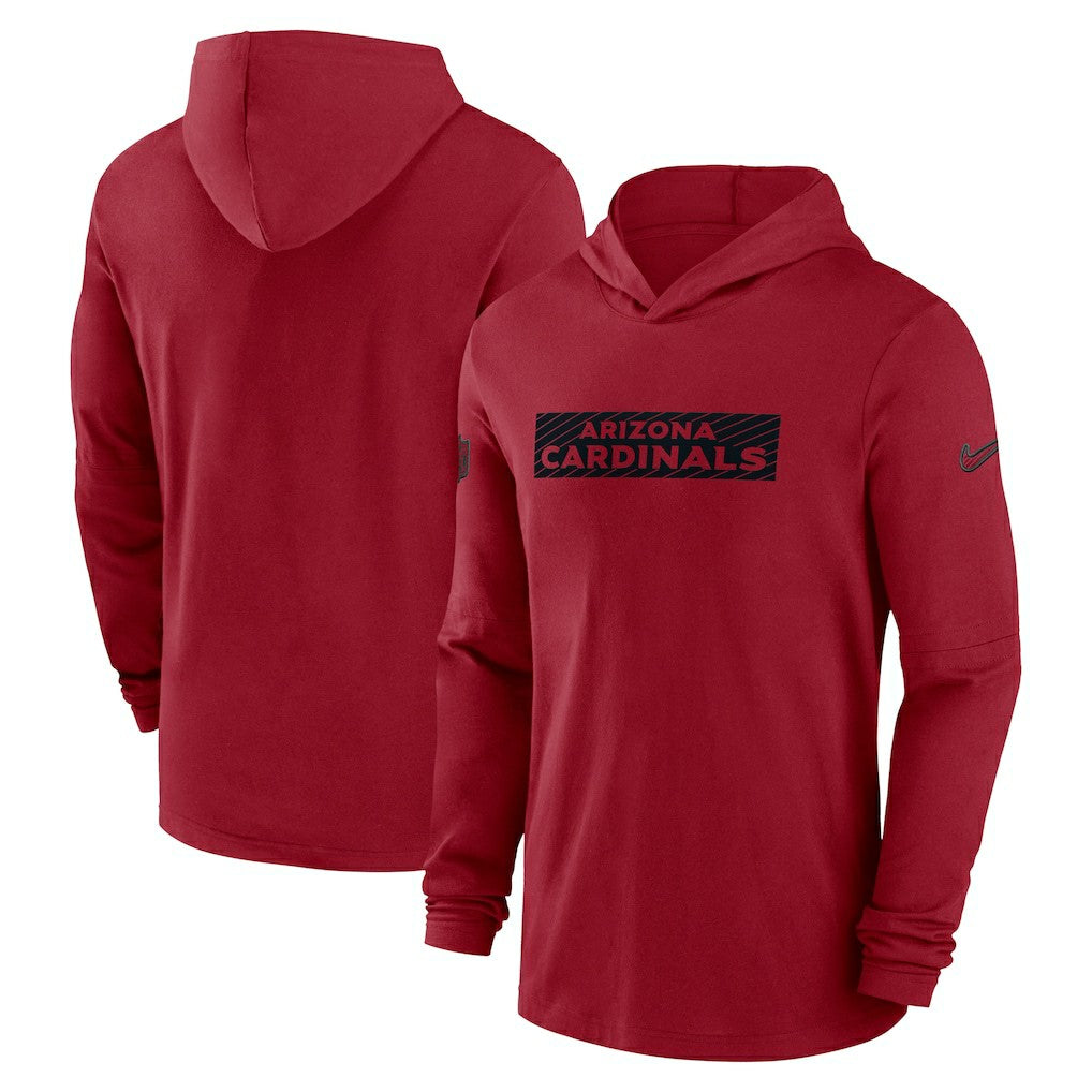 Arizona Cardinals Nike 2024/25 Sideline Performance Long Sleeve Hoodie T-Shirt