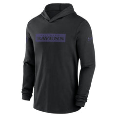 Baltimore Ravens Nike 2024/25 Sideline Performance Long Sleeve Hoodie T-Shirt