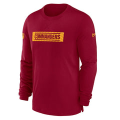 Washington Commanders Nike Sideline Player Performance Long Sleeve T-Shirt